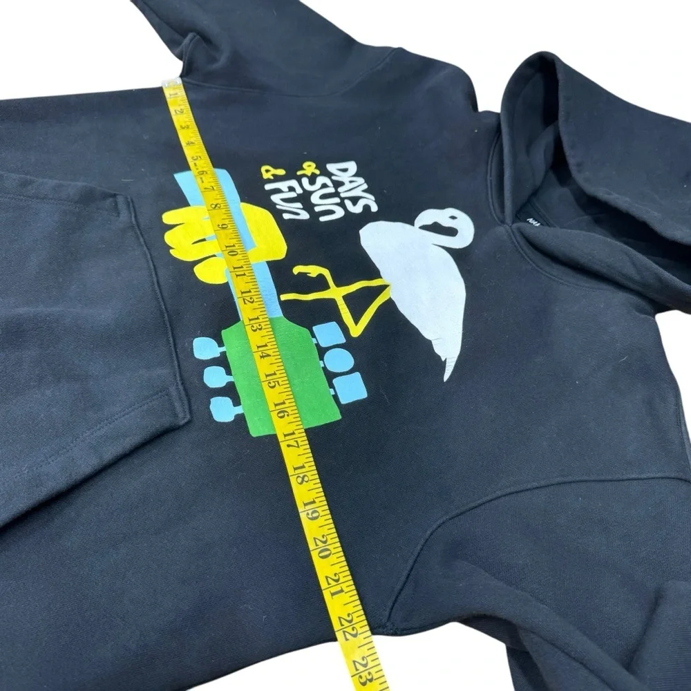 Nahmias Hoodie Days Of Sun & Fun Men’s Size M Black Thick Cotton Streetwear - Picture 11 of 13